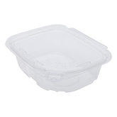 Wholesale 12oz PET Plastic Tamper Resistant Hinged Deli Container with Lid - 200 ct
