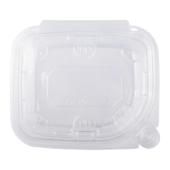 Wholesale 12oz PET Plastic Tamper Resistant Hinged Deli Container with Lid - 200 ct