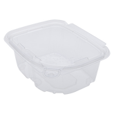 Wholesale 16oz PET Plastic Tamper Resistant Hinged Deli Container with Lid - 200 ct