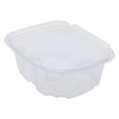 Wholesale 16oz PET Plastic Tamper Resistant Hinged Deli Container with Lid - 200 ct