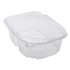 Wholesale 32oz PET Plastic Tamper Resistant Hinged Deli Container with Lid - 200ct