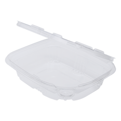 Wholesale 8oz PET Plastic Tamper Resistant Hinged Deli Container with Lid - 200 ct