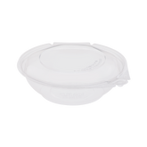 Wholesale 16oz PET Plastic Tamper Resistant Hinged Salad Bowl with Dome Lid - 240 sets