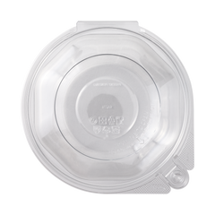 Wholesale 24oz PET Plastic Tamper Resistant Hinged Salad Bowl with Dome Lid - 240 sets