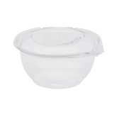 Wholesale 32oz PET Plastic Tamper Resistant Hinged Salad Bowl with Dome Lid - 240 sets