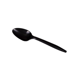 Wholesale PP Plastic Medium Weight Tea Spoons Bulk Box Black - 1,000 ct