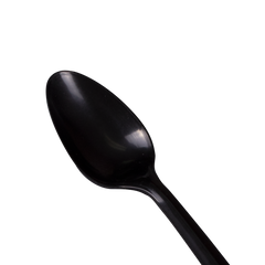 Wholesale PP Plastic Medium Weight Tea Spoons Bulk Box Black - 1,000 ct