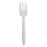 Wholesale PP Plastic Medium Weight Forks White - 1,000 ct