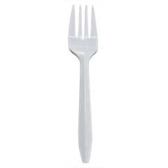 Wholesale PP Plastic Medium Weight Forks White - 1,000 ct