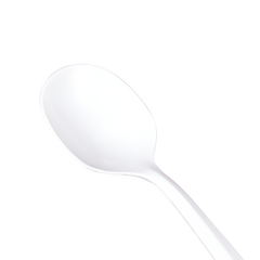 Wholesale PP Plastic Medium Weight Soup Spoons White - 1,000 ct