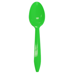 Wholesale Plastic Medium Weight Tea Spoons - Green - 1,000 ct
