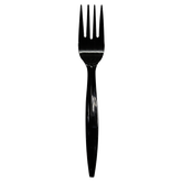 Wholesale PP Plastic Medium-Heavy Weight Forks Bulk Box Black - 1,000 ct