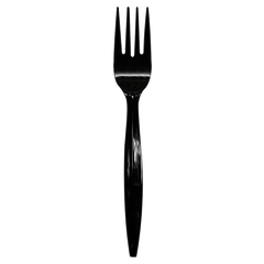 Wholesale PP Plastic Medium-Heavy Weight Forks Bulk Box Black - 1,000 ct