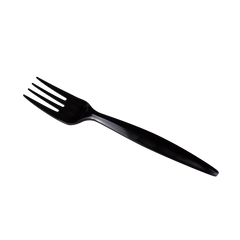 Wholesale PP Plastic Medium-Heavy Weight Forks Bulk Box Black - 1,000 ct