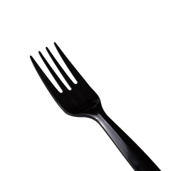 Wholesale PP Plastic Medium-Heavy Weight Forks Bulk Box Black - 1,000 ct