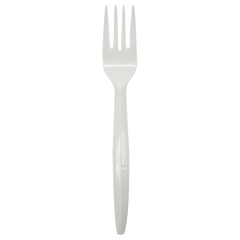 Wholesale PP Plastic Medium-Heavy Weight Forks Bulk Box White - 1,000 ct