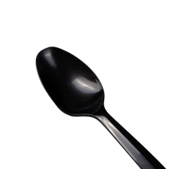 Wholesale PP Plastic Medium Heavy Weight Tea Spoons Bulk Box Black - 1,000 ct