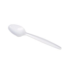 Wholesale PP Plastic Medium-Heavy Weight Tea Spoons Bulk Box White - 1,000 ct