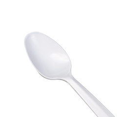 Wholesale PP Plastic Medium-Heavy Weight Tea Spoons Bulk Box White - 1,000 ct
