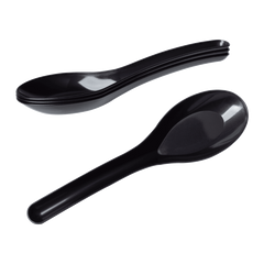Wholesale Med-Heavy Weight Asian Soup Spoon Black -1,000 ct