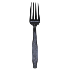 Wholesale PS Plastic Extra Heavy Weight Fork Black - 1,000 ct