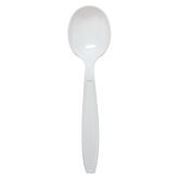 Wholesale PS Plastic Extra Heavy Weight Soup Spoons White - 1,000 ct