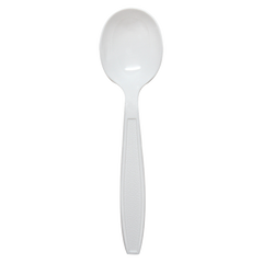 Wholesale PS Plastic Extra Heavy Weight Soup Spoons White - 1,000 ct