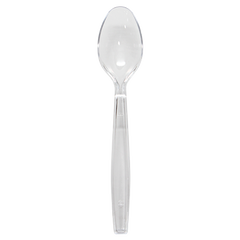 Wholesale PS Plastic Extra Heavy Weight Tea Spoons - Clear - 1,000 ct