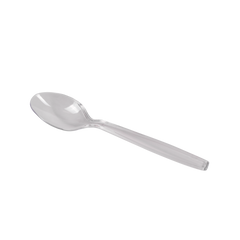 Wholesale PS Plastic Extra Heavy Weight Tea Spoons - Clear - 1,000 ct