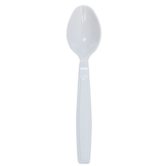 Wholesale PS Plastic Extra Heavy Weight Tea Spoons White - 1,000 ct