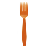 Wholesale PP Plastic Extra Heavy Weight Forks - Orange - 1,000 ct