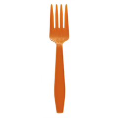 Wholesale PP Plastic Extra Heavy Weight Forks - Orange - 1,000 ct