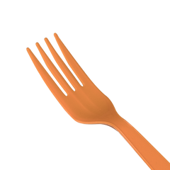 Wholesale PP Plastic Extra Heavy Weight Forks - Orange - 1,000 ct