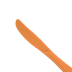 Wholesale PP Plastic Extra Heavy Weight Knives - Orange - 1,000 ct