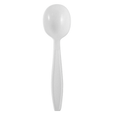 Wholesale PP Plastic Extra Heavy Weight Soup Spoons White - 1,000 ct