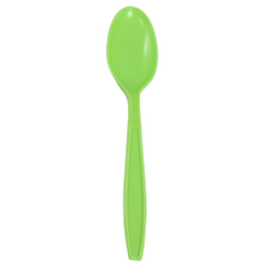 Wholesale Plastic Extra Heavy Weight Tea Spoons - Green - 1,000 ct