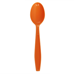 Wholesale Plastic Extra Heavy Weight Tea Spoons - Orange - 1,000 ct