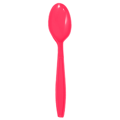 Wholesale PP Plastic Extra Heavy Weight Tea Spoons - Pink - 1,000 ct