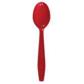 Wholesale Plastic Extra Heavy Weight Tea Spoons - Red - 1,000 ct