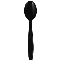 Wholesale PP Plastic Extra Heavy Weight Tea Spoons Black - 1,000 ct