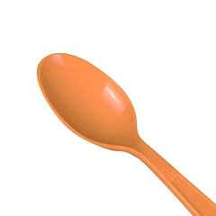 Wholesale Plastic Extra Heavy Weight Tea Spoons - Orange - 1,000 ct