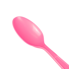 Wholesale PP Plastic Extra Heavy Weight Tea Spoons - Pink - 1,000 ct