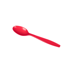 Wholesale Plastic Extra Heavy Weight Tea Spoons - Red - 1,000 ct