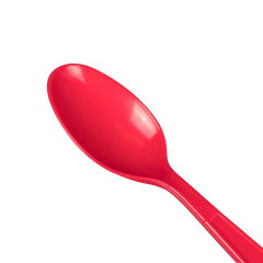 Wholesale Plastic Extra Heavy Weight Tea Spoons - Red - 1,000 ct