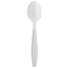 Wholesale PP Plastic Extra Heavy Weight Tea Spoons White - 1,000 ct