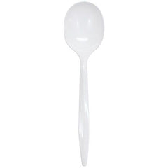 Wholesale PS Plastic Medium Weight Soup Spoons Bulk Box White - 1,000 ct