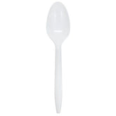 Wholesale PS Plastic Medium Weight Tea Spoons Bulk Box White - 1,000 ct