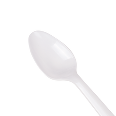 Wholesale PS Plastic Medium Weight Tea Spoons Bulk Box White - 1,000 ct