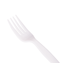 Wholesale PS Plastic Medium-Heavy Weight Forks Bulk Box White - 1,000 ct