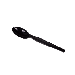 Wholesale Plastic Medium-Heavy Weight Tea Spoons Bulk Box - Black - 1,000 ct